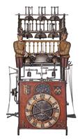 1019-jacquemarts.jpg; 1019; Musical Clock with Bell Playing Mechanism and Automata, ‘Jacquemarts Clock'Tafelklok met bellen en automaten, 'Jacquemarts'; uurwerk met bellen