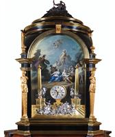 Sothebys Balkany Sale 3.jpg; 1335; Longcase Clock with Organ Playing Movement 'Clay'Staande klok met orgelpijpen ‘Braamcampklok’; uurwerk met orgelpijpen