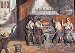 0077-det1.jpg; 0077; Muziekdoos, schilderijklok, 'de Hoefsmederij'
Musical Picture Clock with Automata 'the Farrier'; muziekdoos met cilindermusic box with cylinder3candidatekandidaatcandidatKandidatcandidatokandidatמועמדkandidat候選人